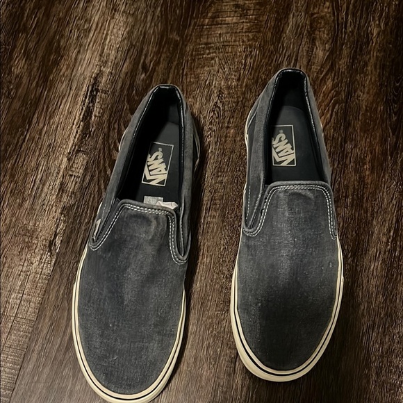 Vans Blueish/Gray Washed Casual Slip-On Sneakers - Picture 2 of 6